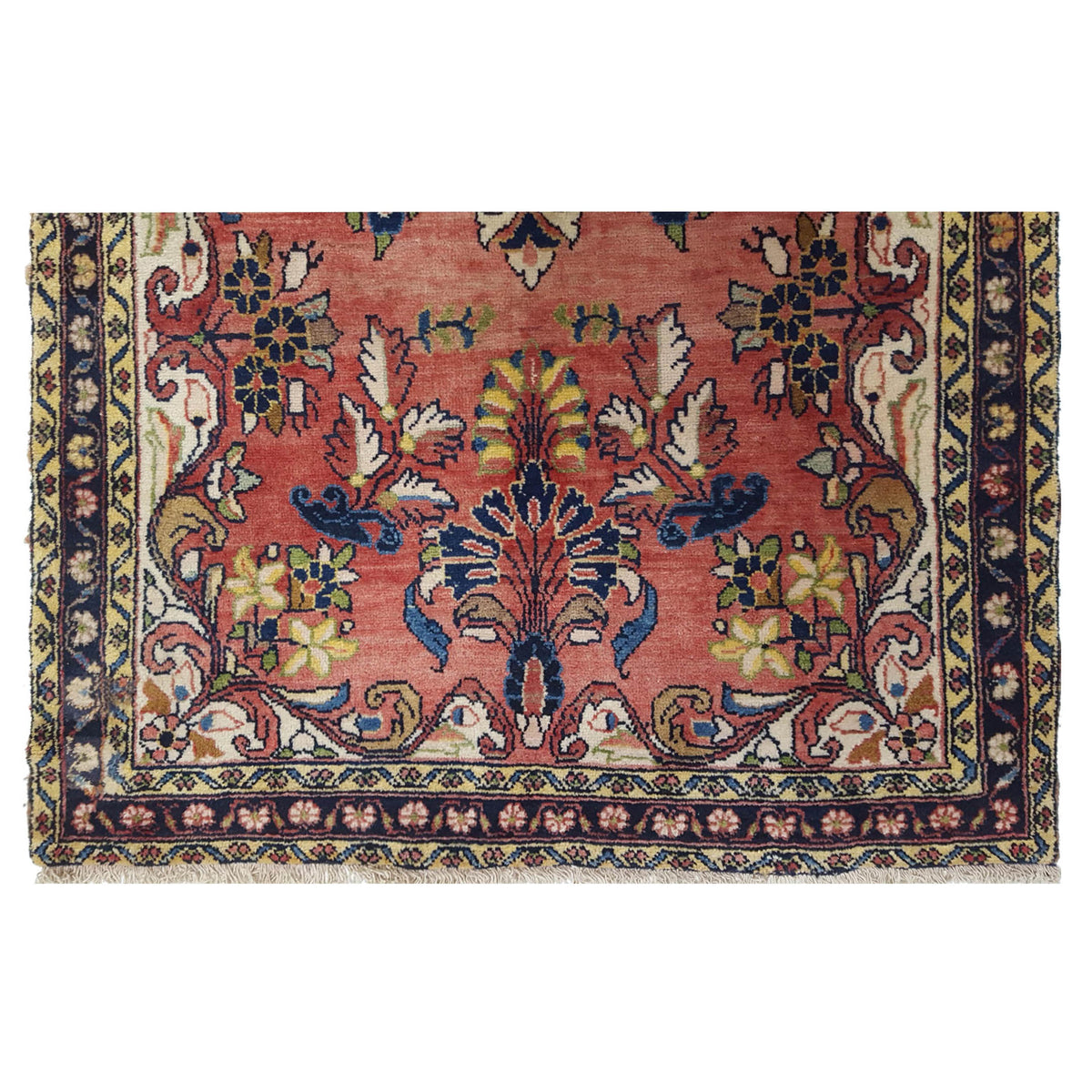 Fasa Antique Mahal 33945 Coral Multi Traditional Antique Rug