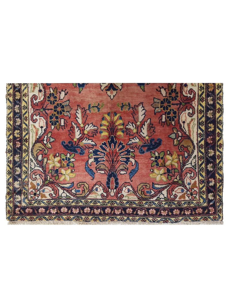 Fasa Antique Mahal 33945 Coral Multi Traditional Antique Rug