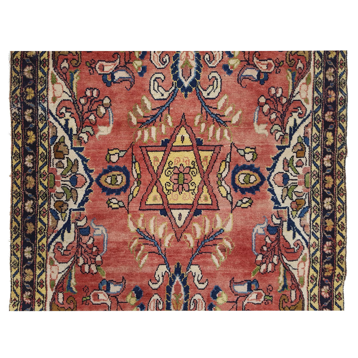 Fasa Antique Mahal 33945 Coral Multi Traditional Antique Rug