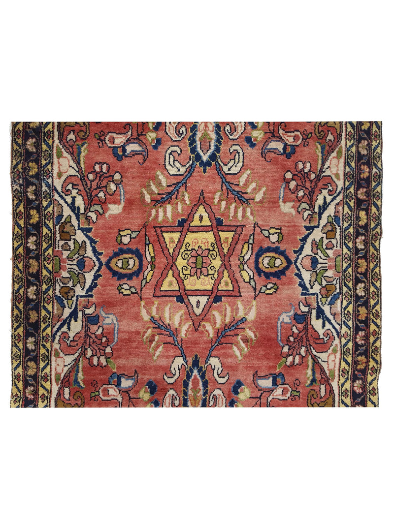 Fasa Antique Mahal 33945 Coral Multi Traditional Antique Rug