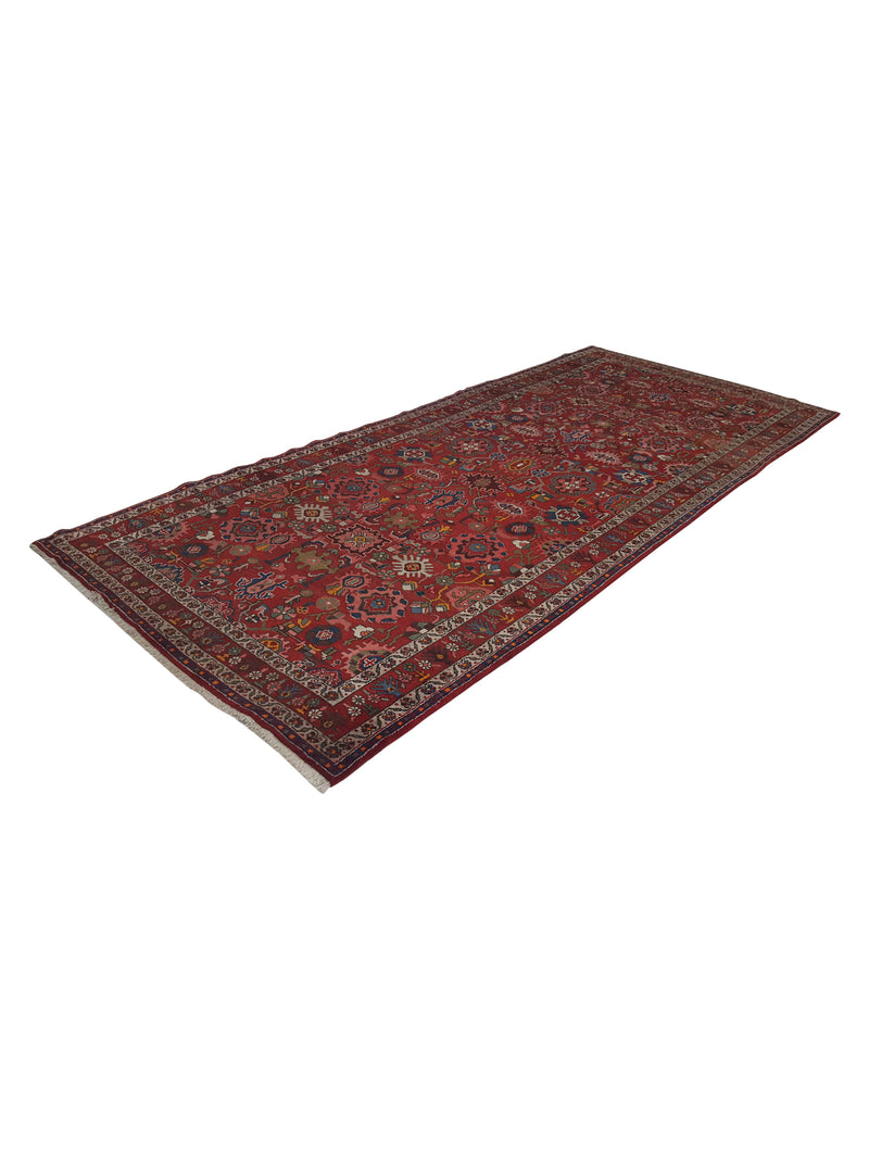 Fasa Antique Malayer 33946 Burgundy Burgundy Traditional Antique Rug