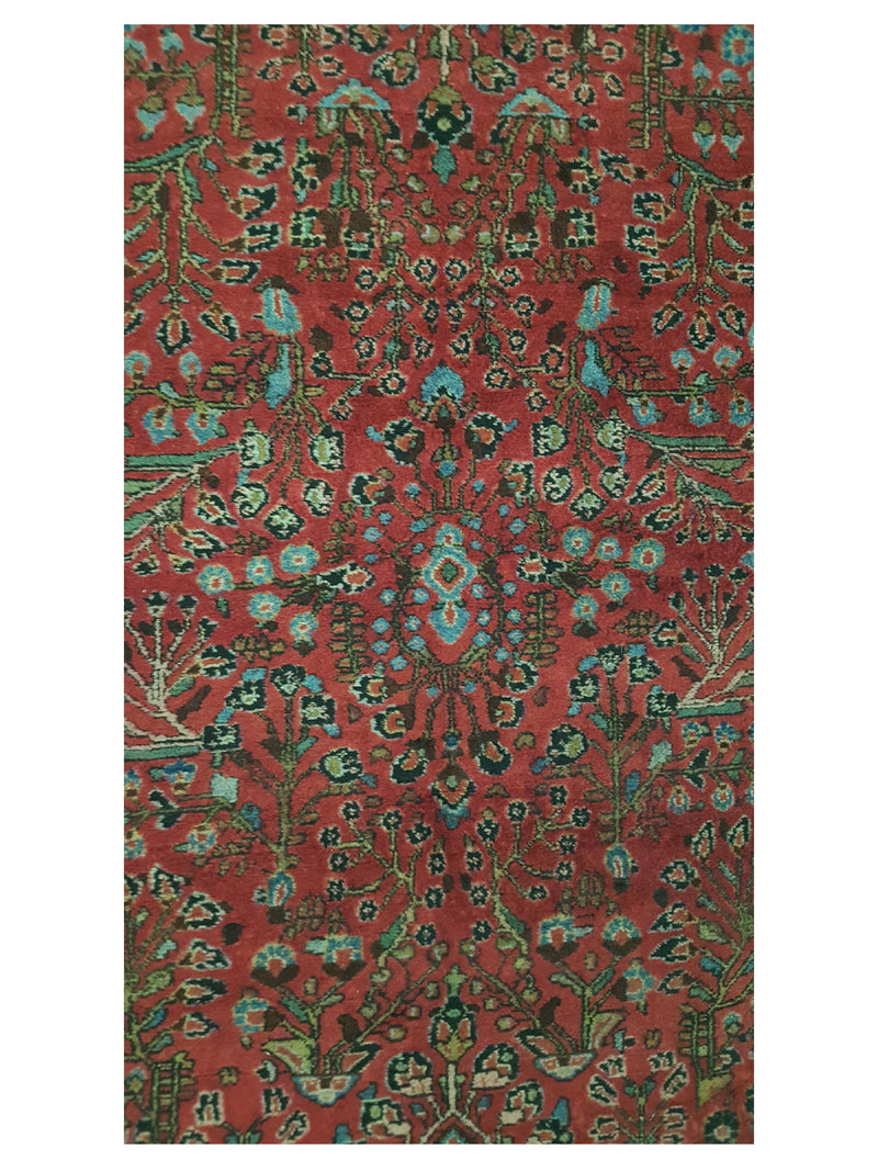 Fasa Antique Sarouk 33948 Burgundy Black Traditional Antique Rug