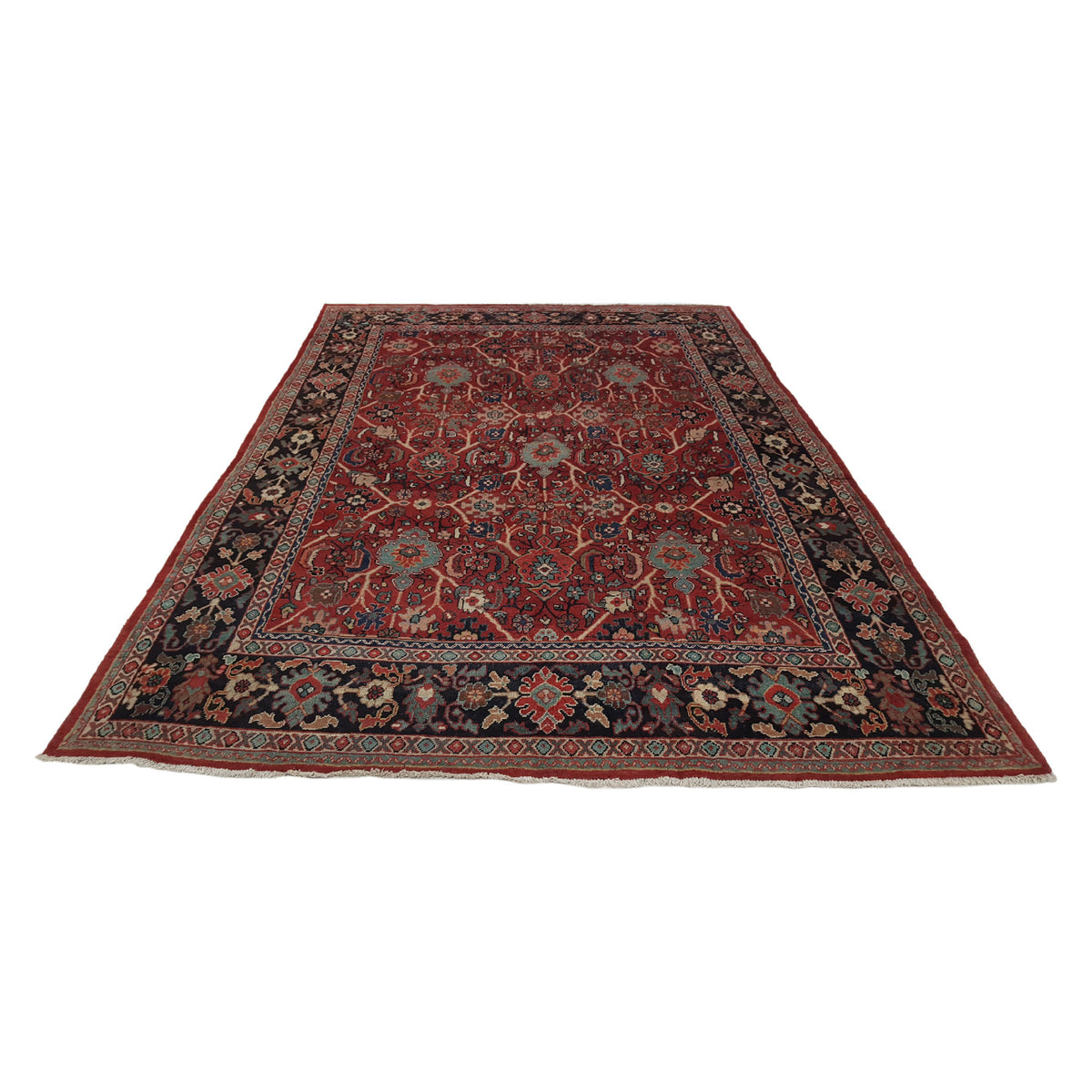 Pacific Mahal 33949 Rust Navy Traditional Hand Knotted Rug