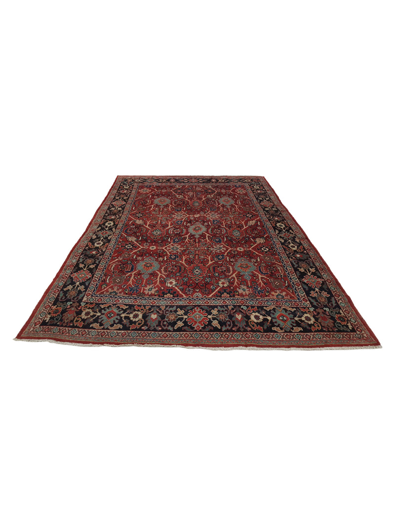 Pacific Mahal 33949 Rust Navy Traditional Hand Knotted Rug
