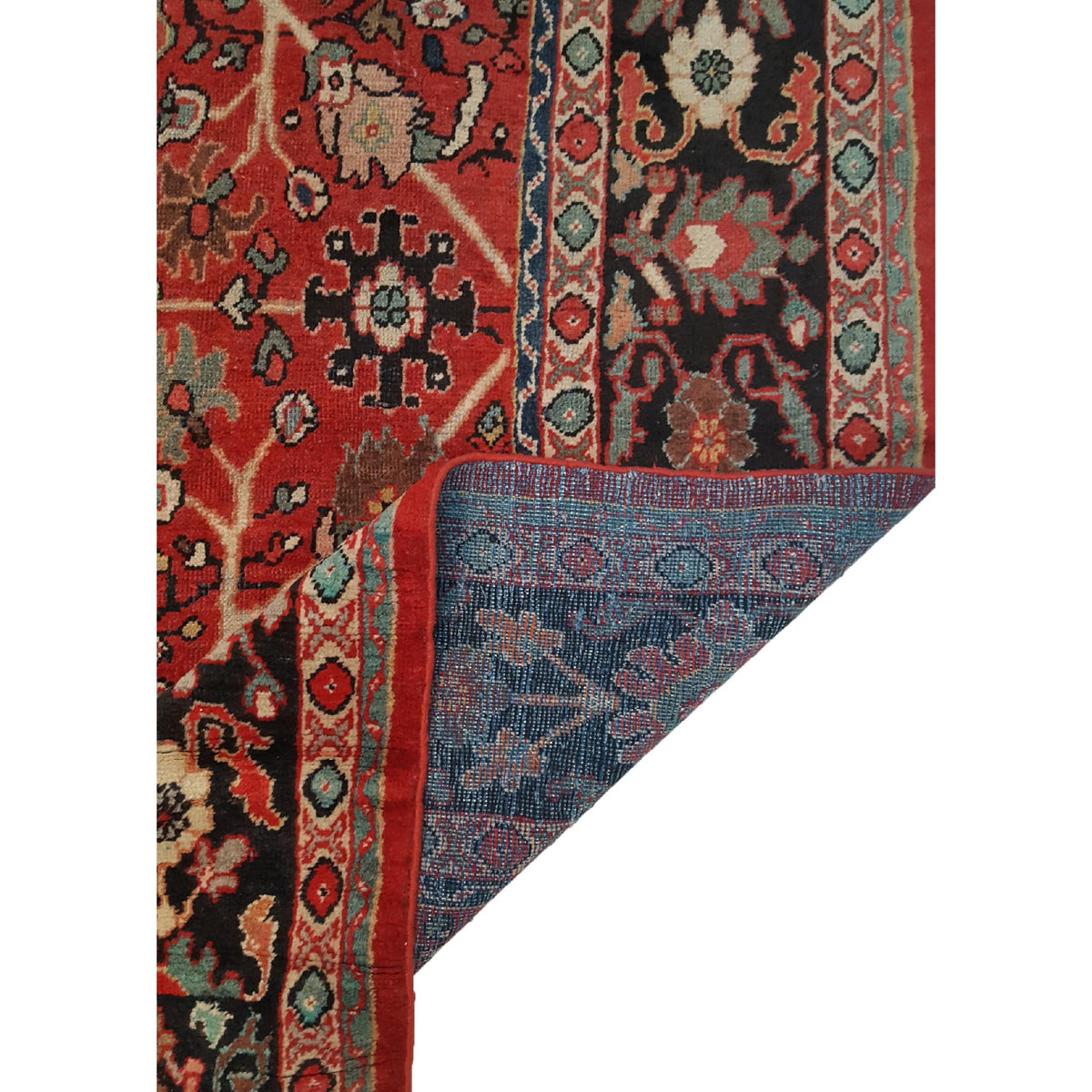 Pacific Mahal 33949 Rust Navy Traditional Hand Knotted Rug