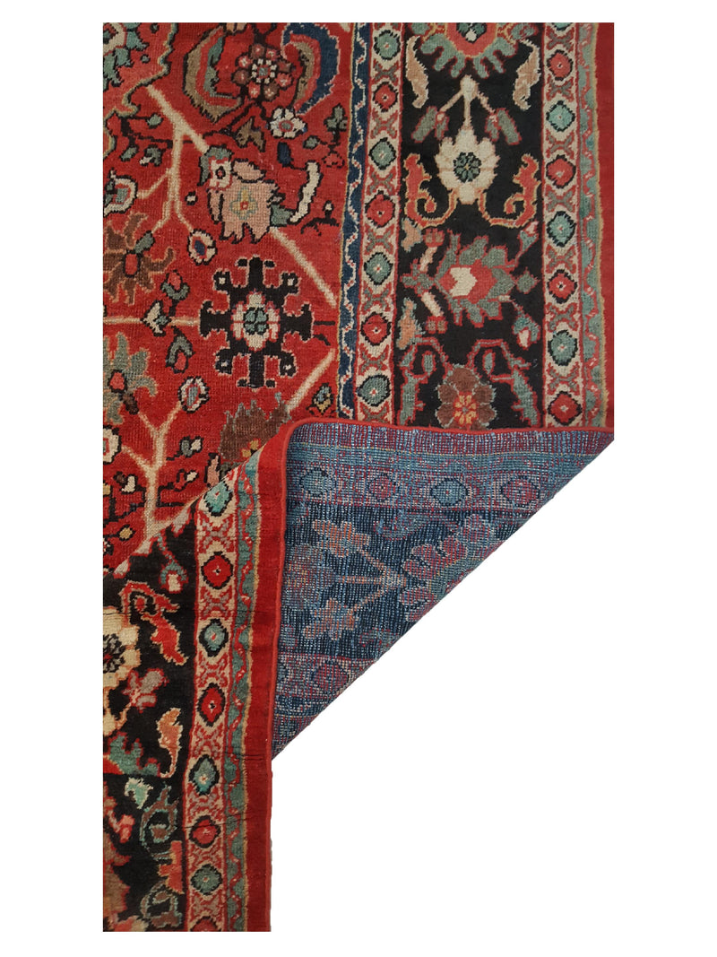 Pacific Mahal 33949 Rust Navy Traditional Hand Knotted Rug