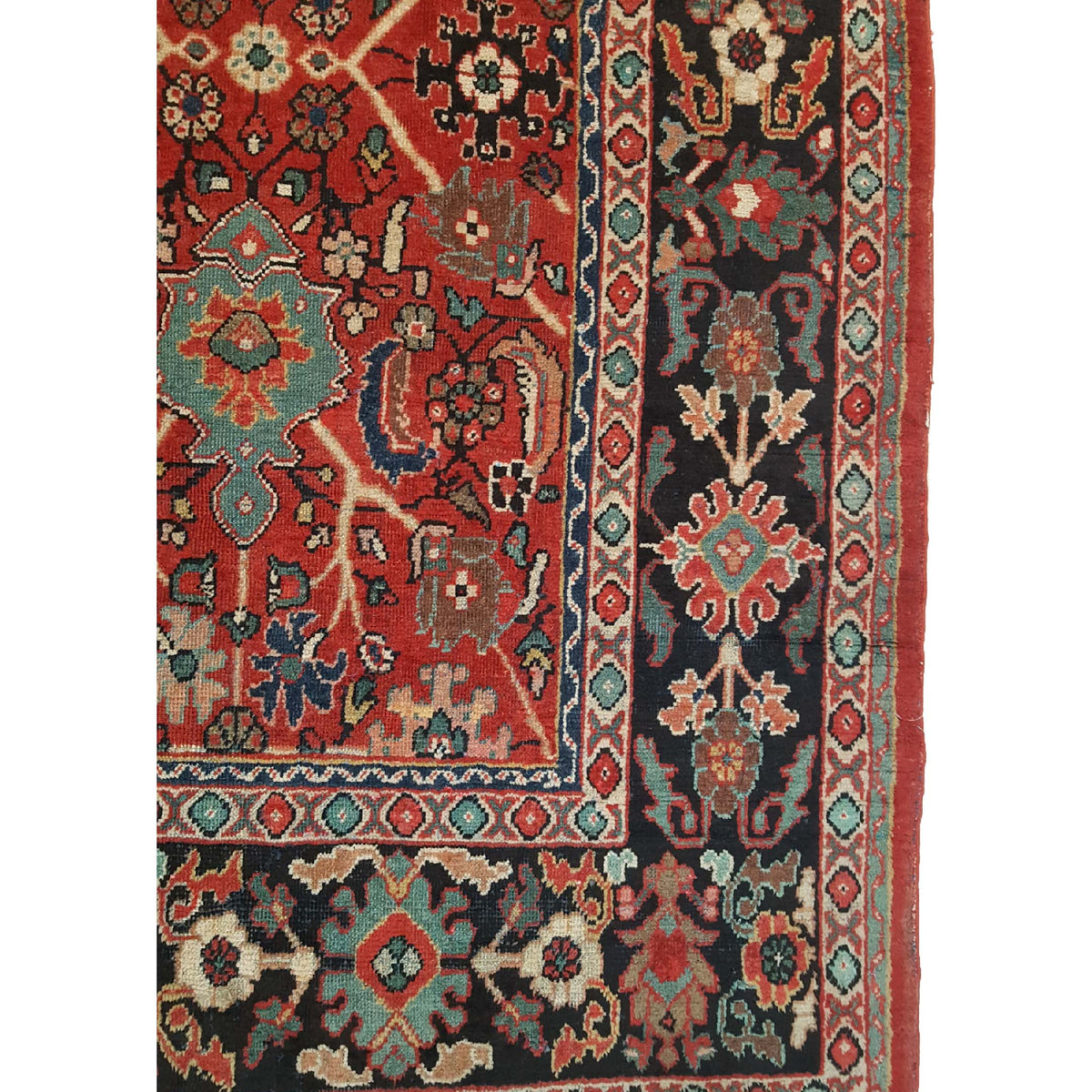 Pacific Mahal 33949 Rust Navy Traditional Hand Knotted Rug