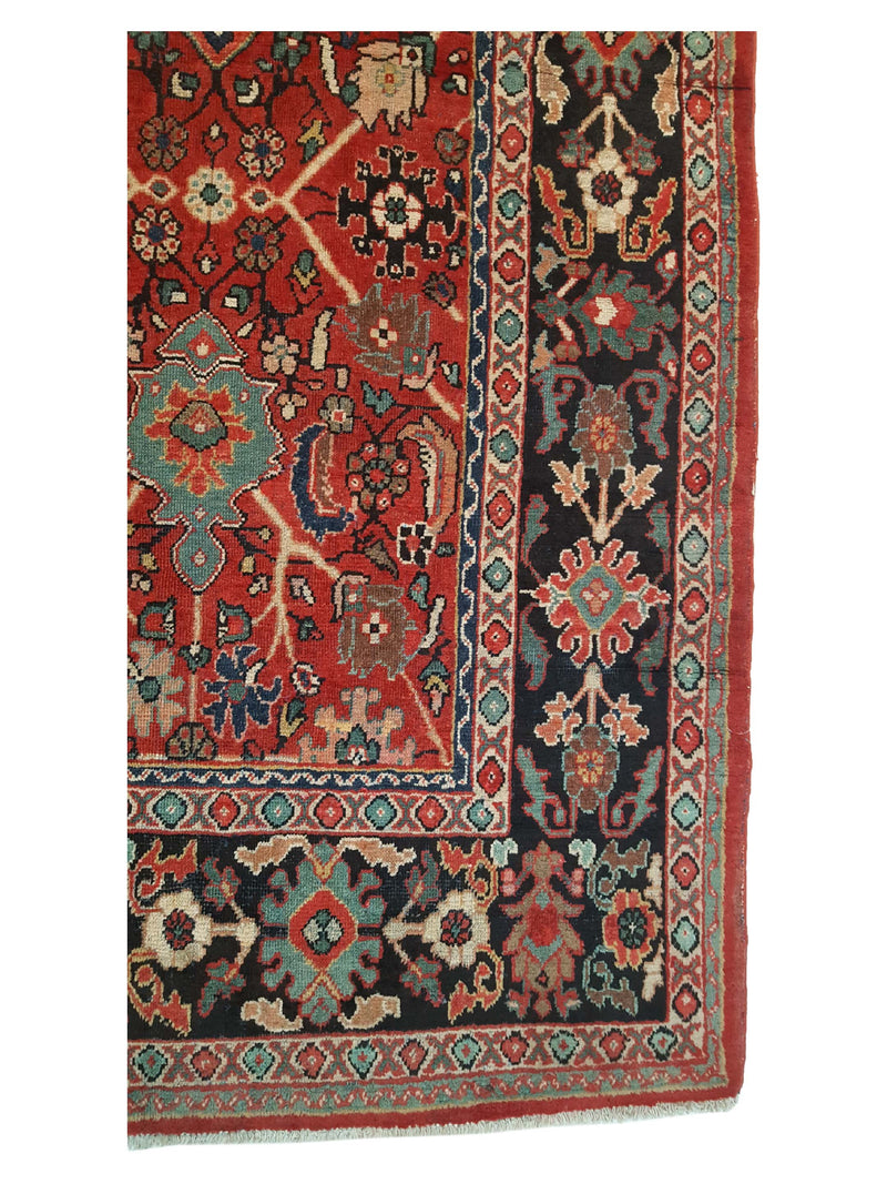 Pacific Mahal 33949 Rust Navy Traditional Hand Knotted Rug