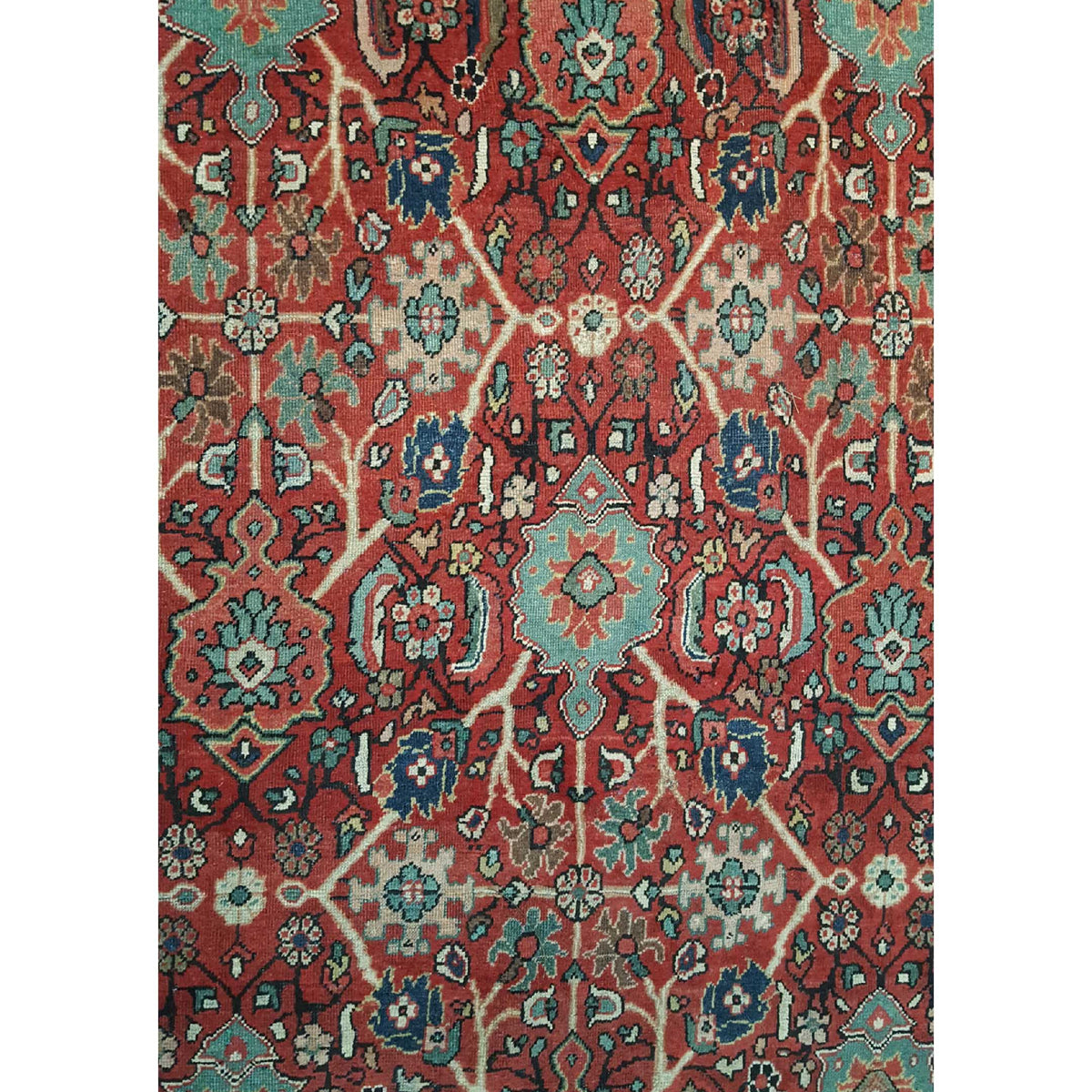 Pacific Mahal 33949 Rust Navy Traditional Hand Knotted Rug