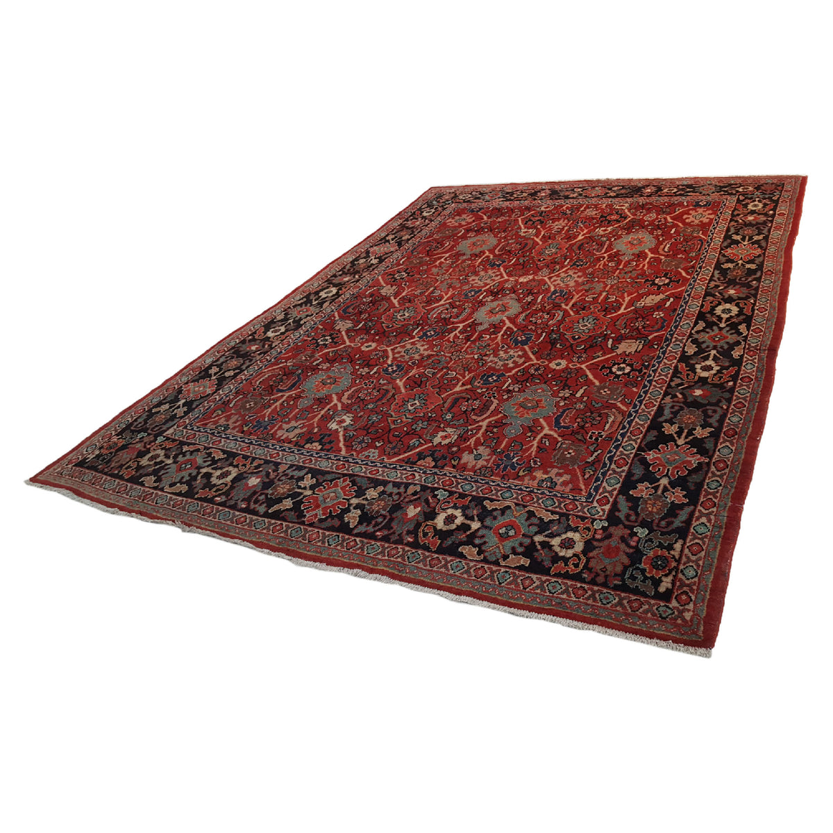 Pacific Mahal 33949 Rust Navy Traditional Hand Knotted Rug
