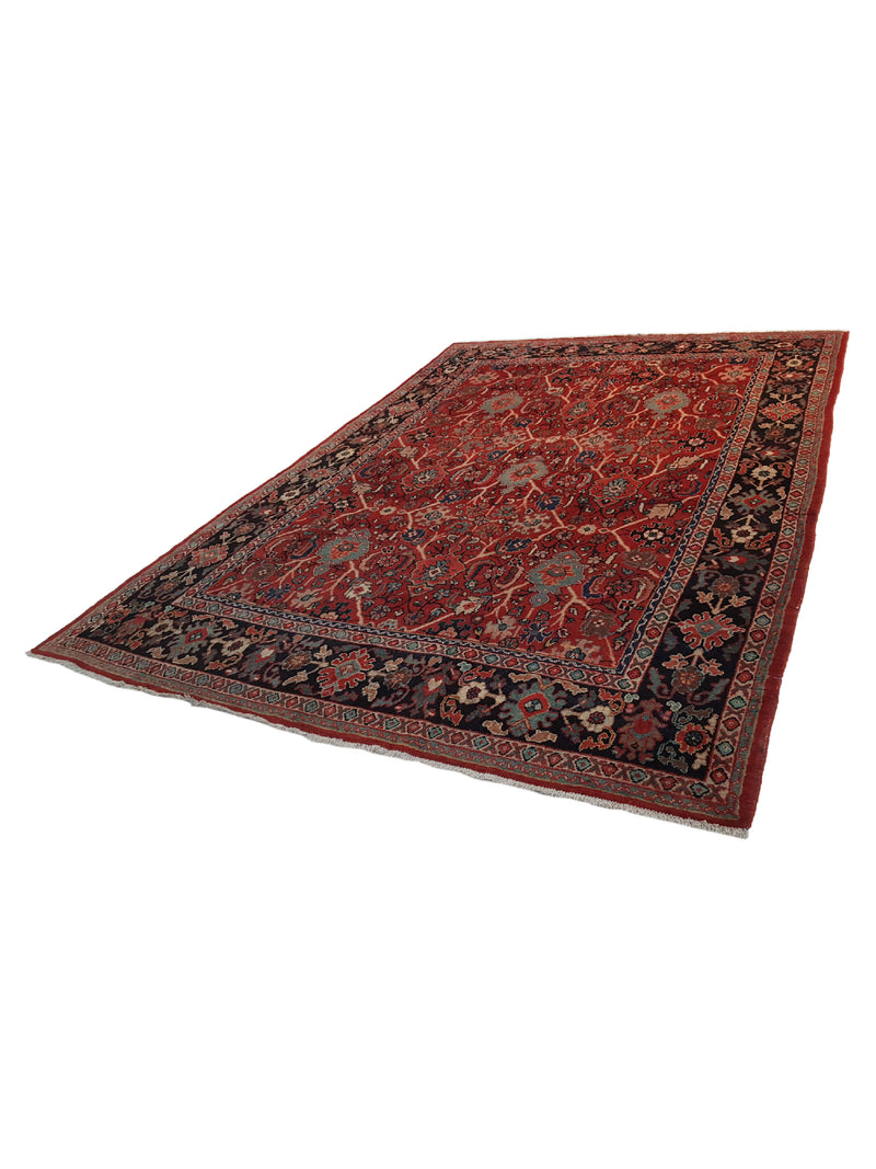 Pacific Mahal 33949 Rust Navy Traditional Hand Knotted Rug