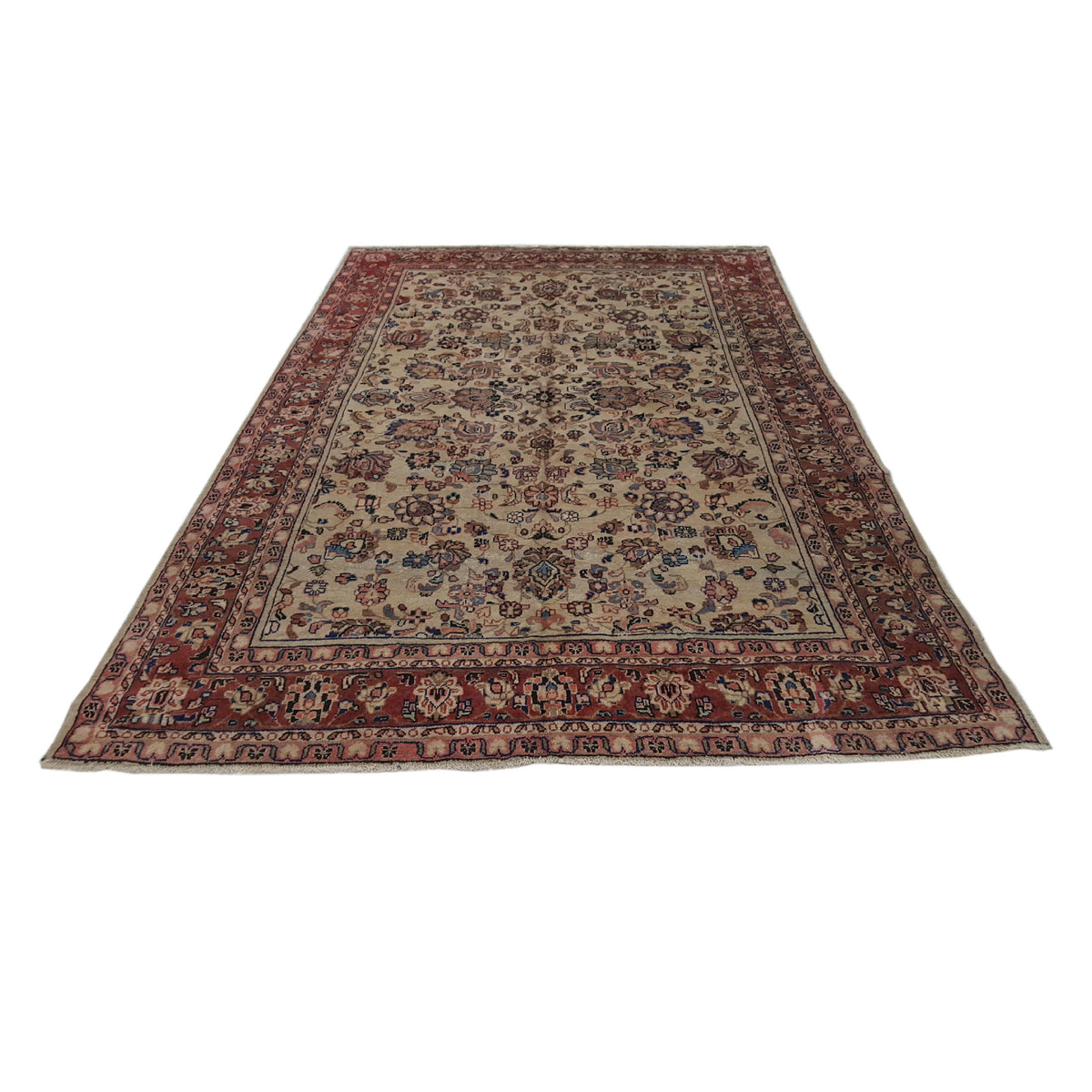 Pacific Mahal 33951 Ivory Rust Traditional Hand Knotted Rug
