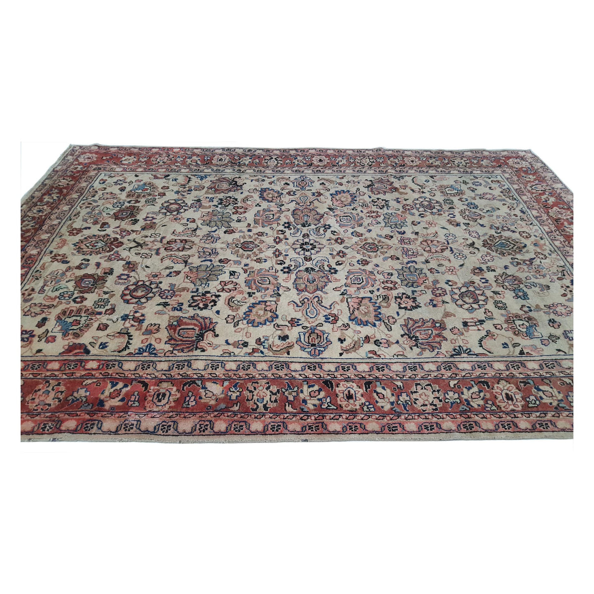 Pacific Mahal 33951 Ivory Rust Traditional Hand Knotted Rug
