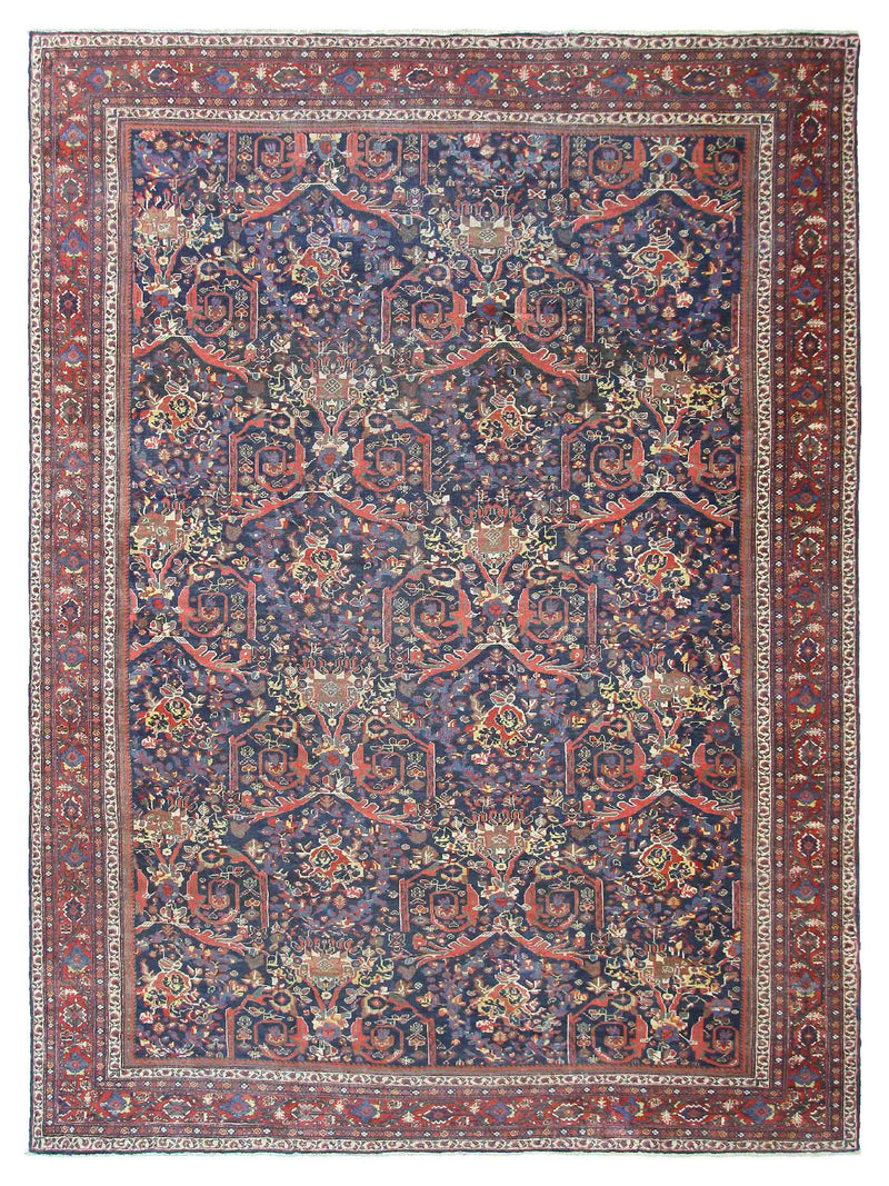 Fasa Antique Mahal Mostafi  Indigo Rust Traditional