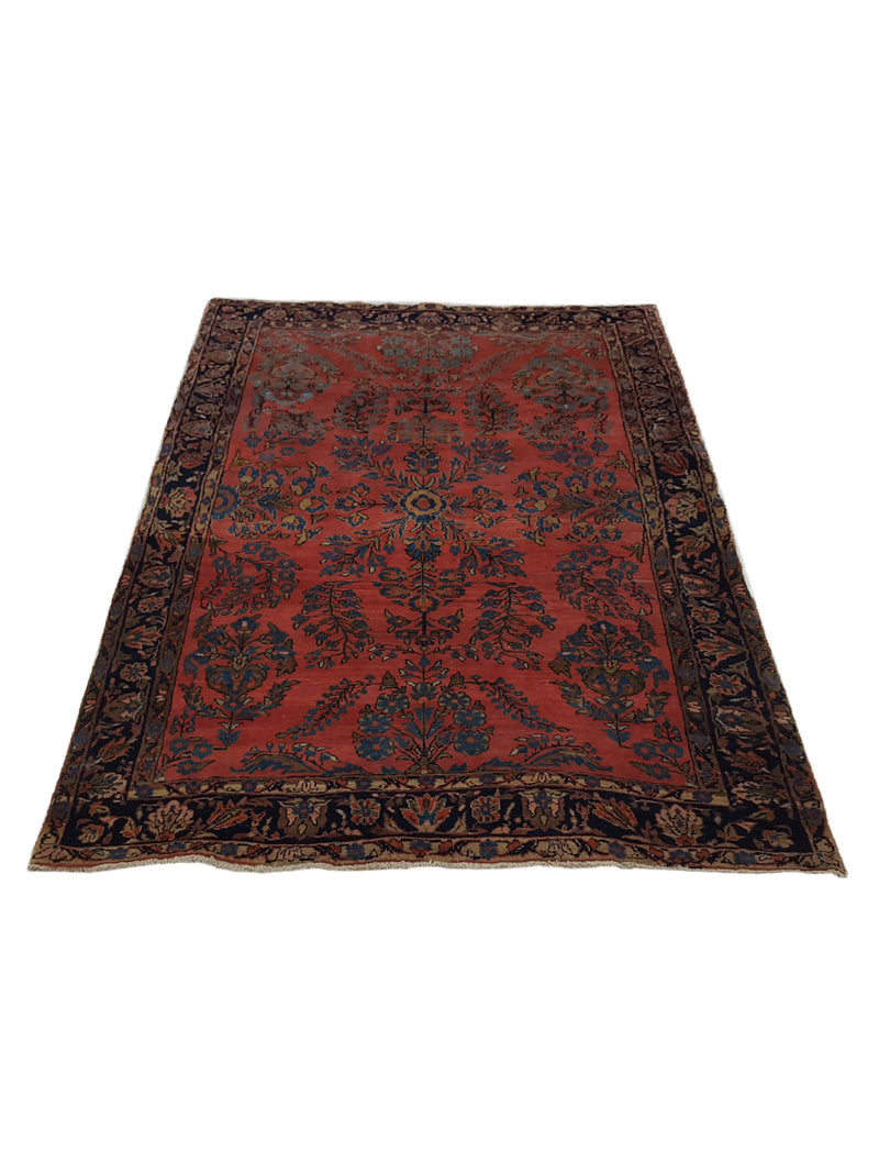 Fasa Antique Mahal 33953 Rust Indigo Traditional Antique Rug