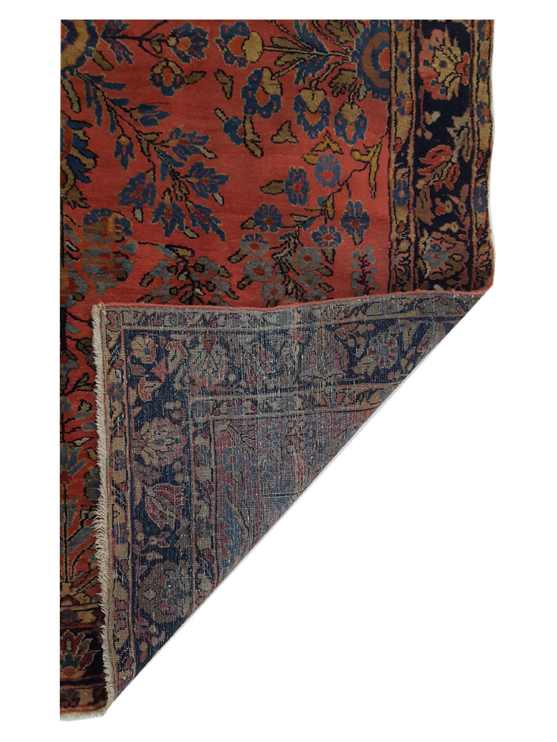 Fasa Antique Mahal 33953 Rust Indigo Traditional Antique Rug