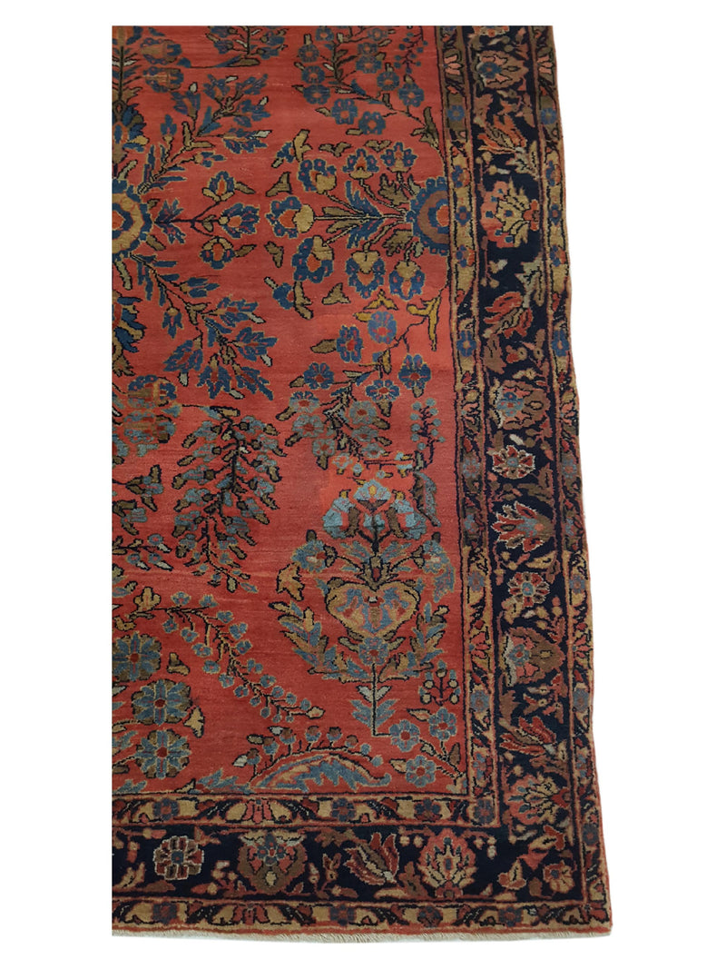 Fasa Antique Mahal 33953 Rust Indigo Traditional Antique Rug