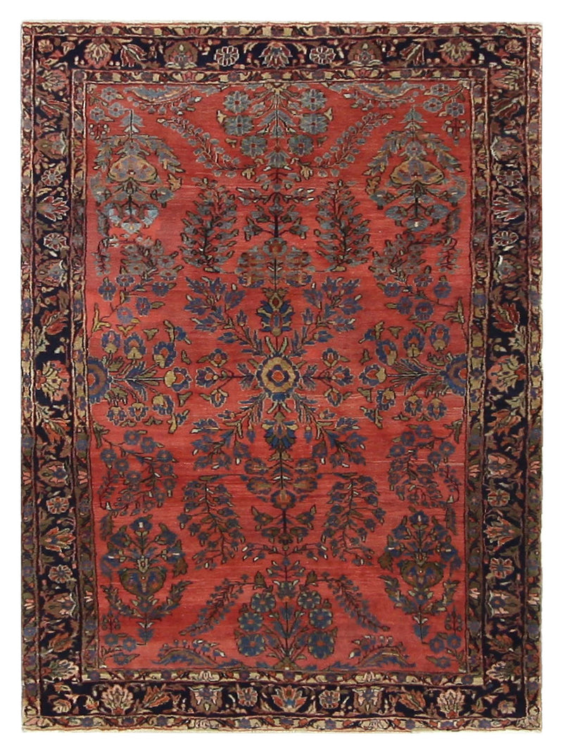 Fasa Antique Mahal  Rust Indigo Traditional