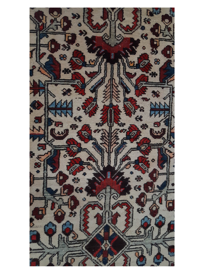 Fasa Antique Bakhtiyari 33957 Ivory Rust Traditional Antique Rug