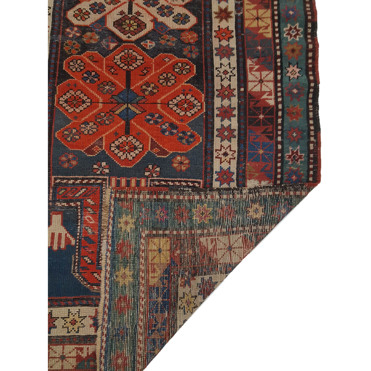 Fasa Antique Karabagh 33960 Brown Multi Traditional Antique Rug