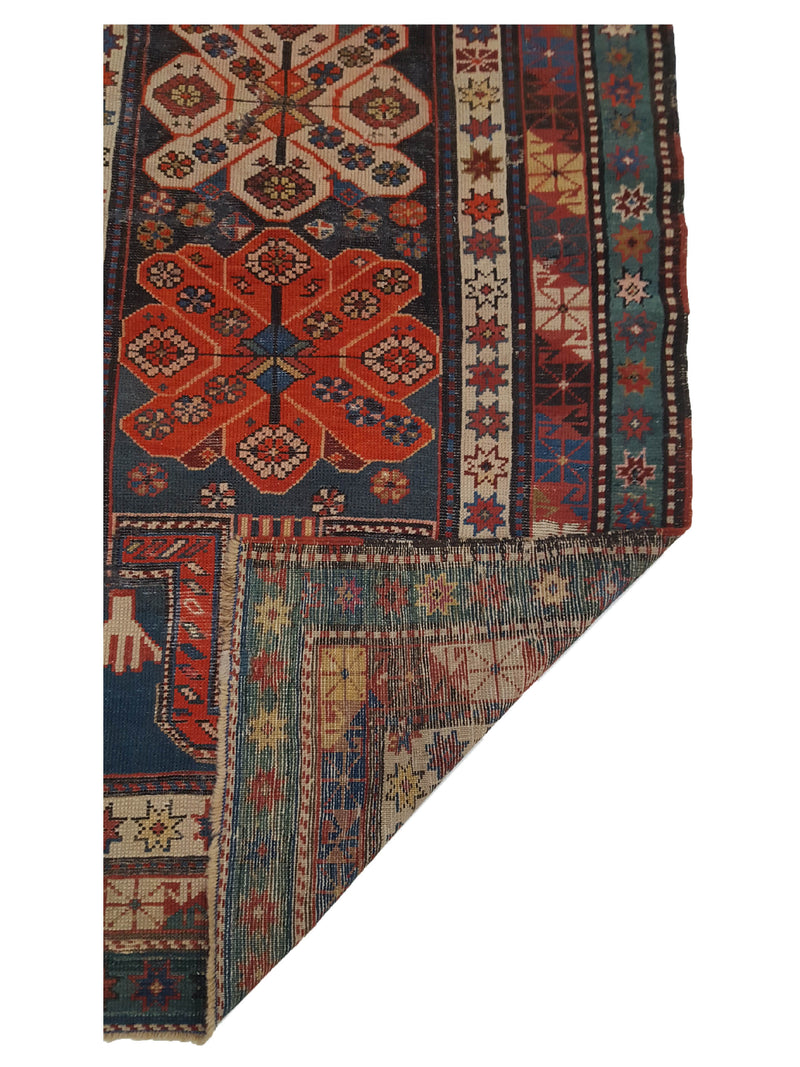 Fasa Antique Karabagh 33960 Brown Multi Traditional Antique Rug
