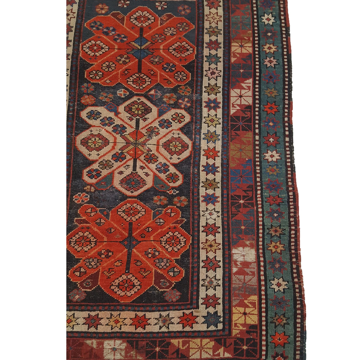 Fasa Antique Karabagh 33960 Brown Multi Traditional Antique Rug