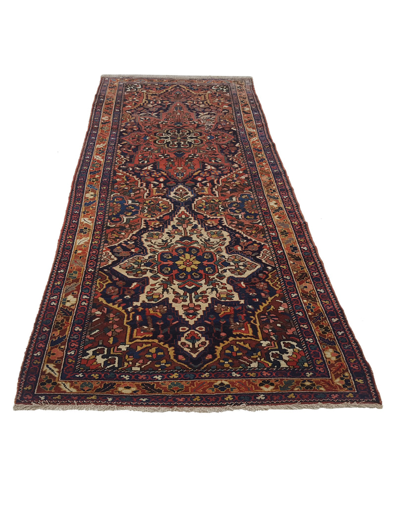 Fasa Antique Bakhtiyari 33962 Indigo Multi Traditional Antique Rug