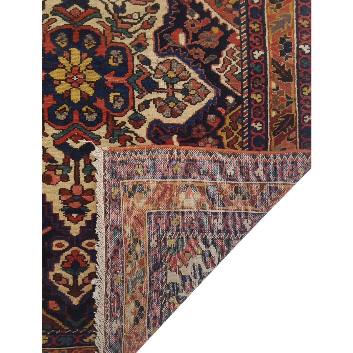 Fasa Antique Bakhtiyari 33962 Indigo Multi Traditional Antique Rug
