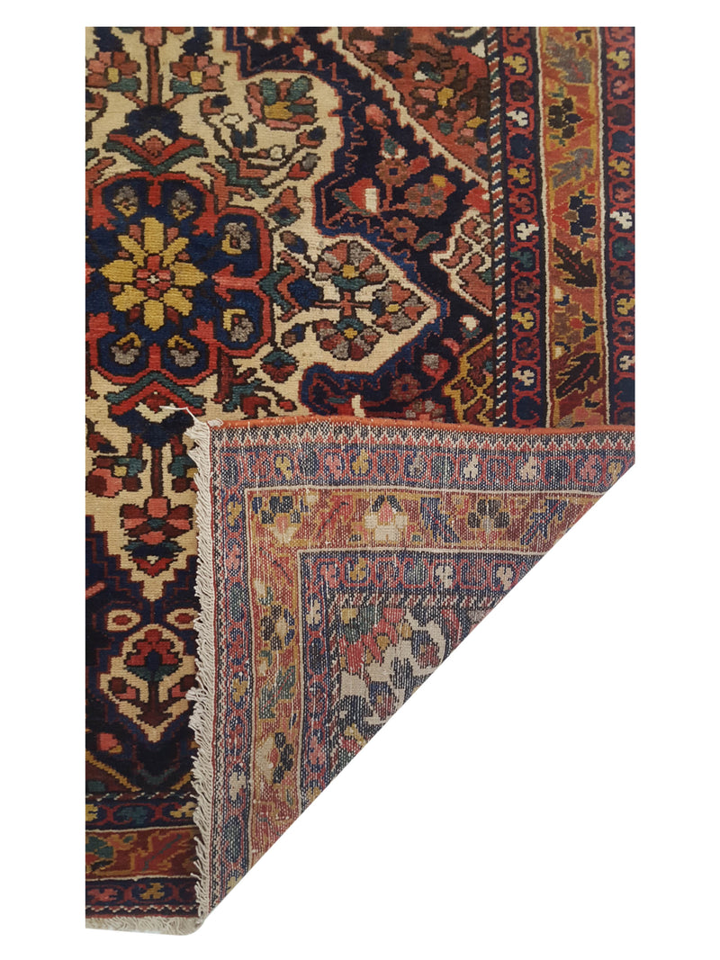 Fasa Antique Bakhtiyari 33962 Indigo Multi Traditional Antique Rug