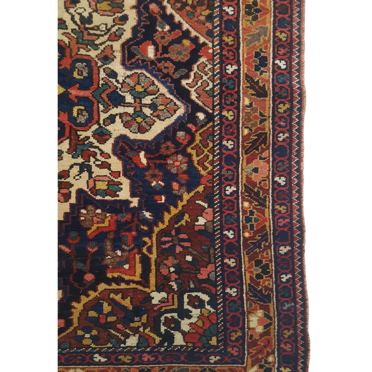Fasa Antique Bakhtiyari 33962 Indigo Multi Traditional Antique Rug