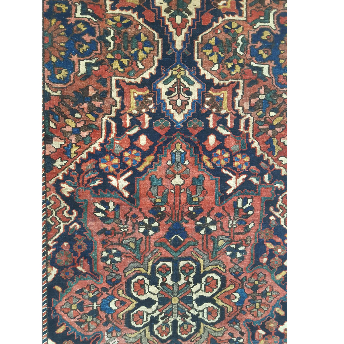 Fasa Antique Bakhtiyari 33962 Indigo Multi Traditional Antique Rug