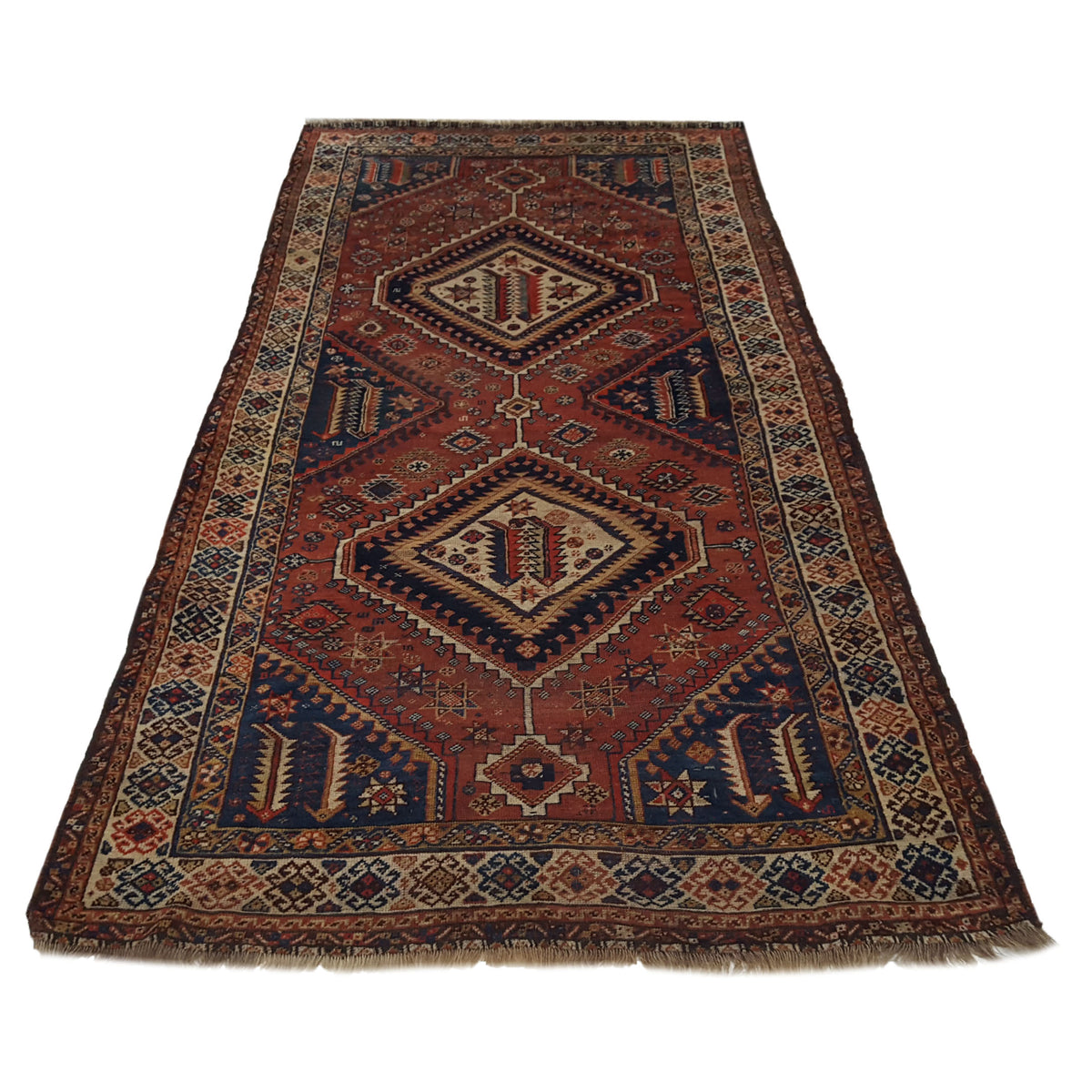 Fasa Antique Qashghai 33963 Brick Ivory Traditional Antique Rug