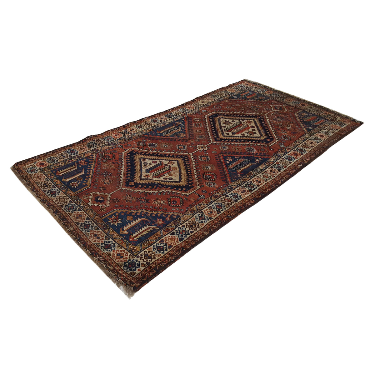 Fasa Antique Qashghai 33963 Brick Ivory Traditional Antique Rug