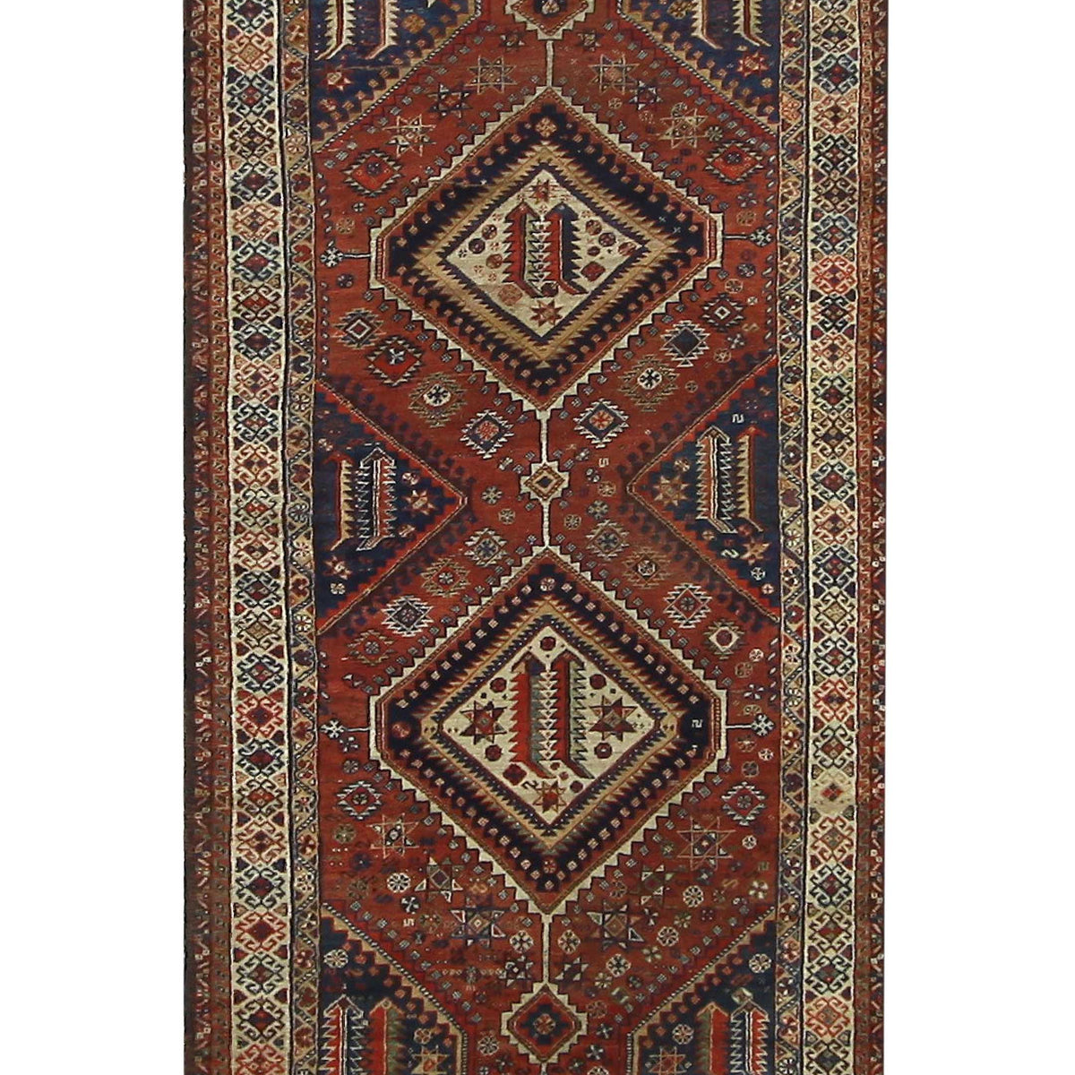 Fasa Antique Qashghai  Brick Ivory Traditional