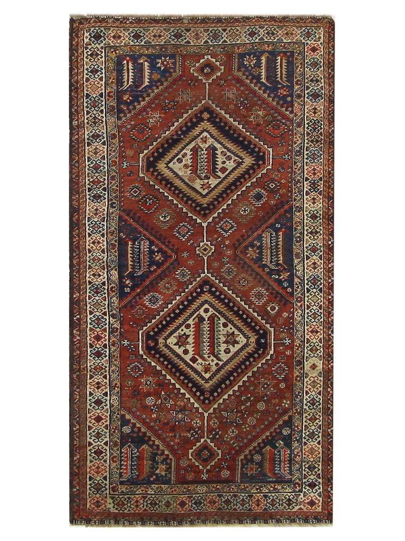 Fasa Antique Qashghai  Brick Ivory Traditional