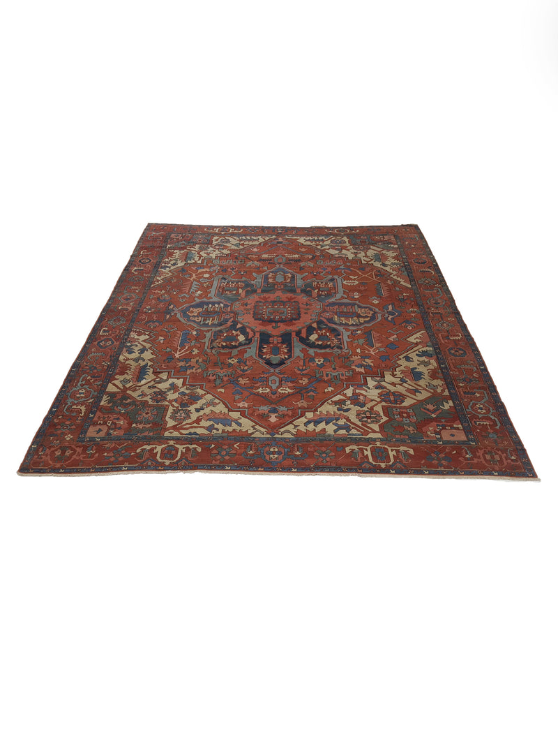 Fasa Antique Serapi 33968 Rust Rust Traditional Antique Rug