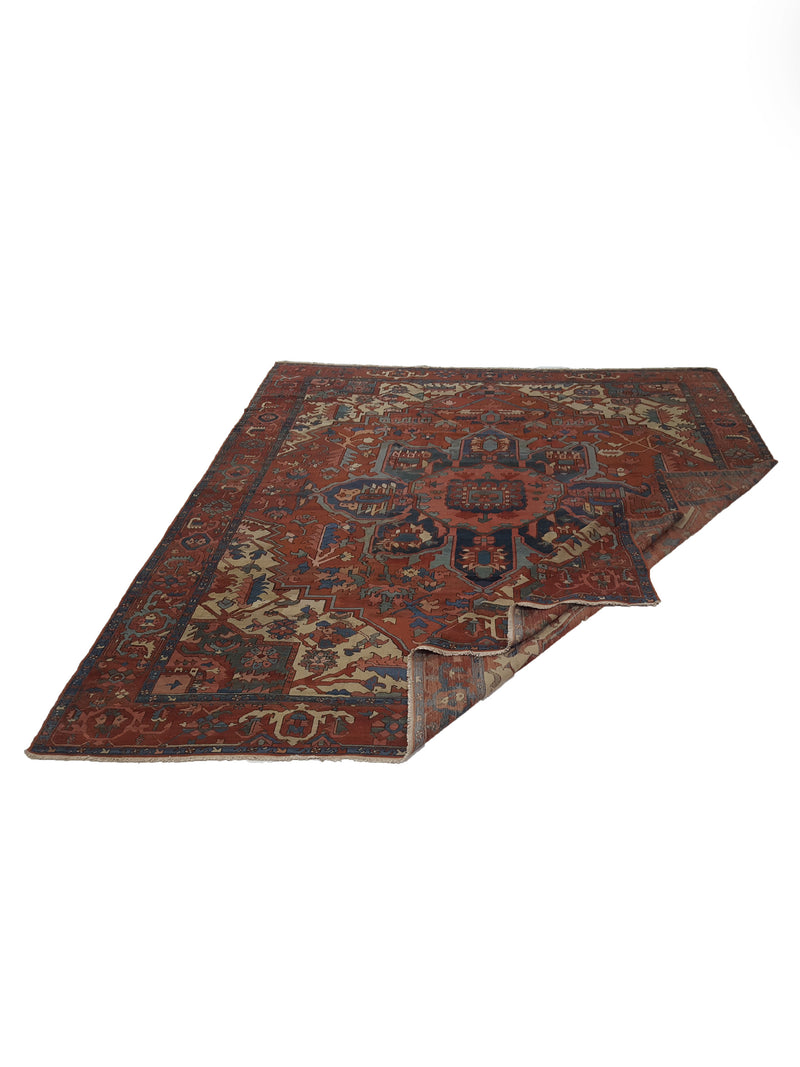 Fasa Antique Serapi 33968 Rust Rust Traditional Antique Rug