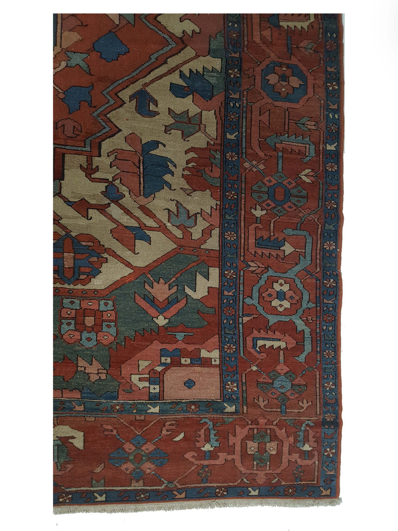 Fasa Antique Serapi 33968 Rust Rust Traditional Antique Rug