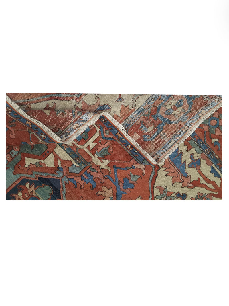 Fasa Antique Serapi 33968 Rust Rust Traditional Antique Rug