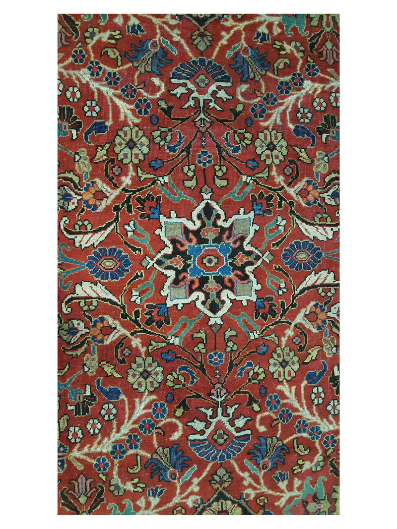 Fasa Antique Mahal 33972 Rust Indigo Traditional Antique Rug