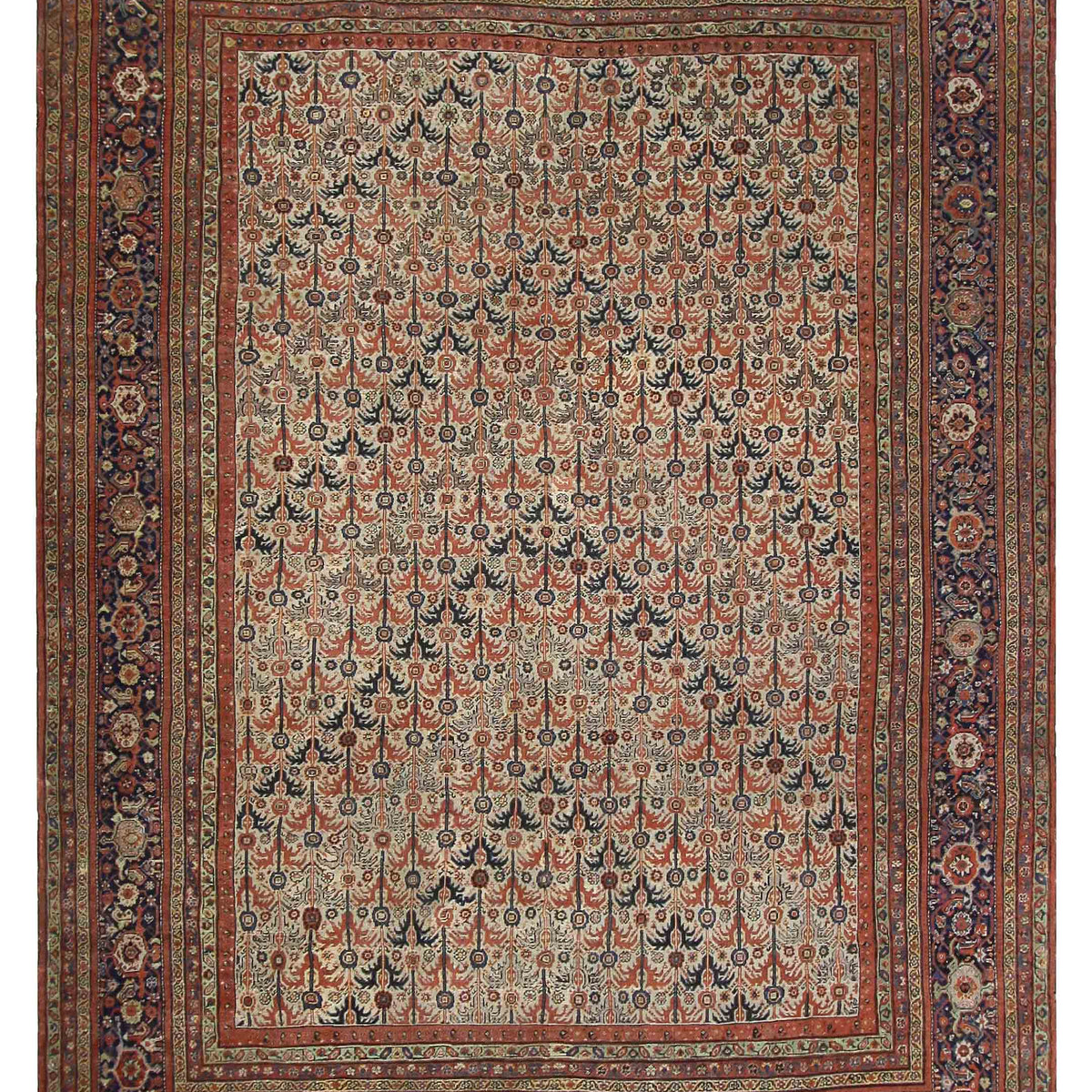 Fasa Antique Sultanabad  Ivory Indigo Traditional