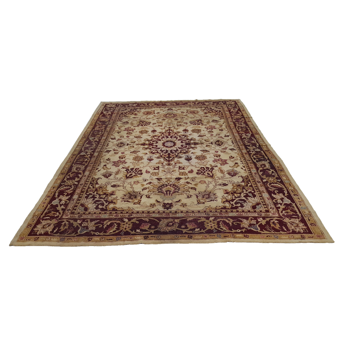 Fasa Antique Agra 33975 Gold Burgundy Traditional Antique Rug