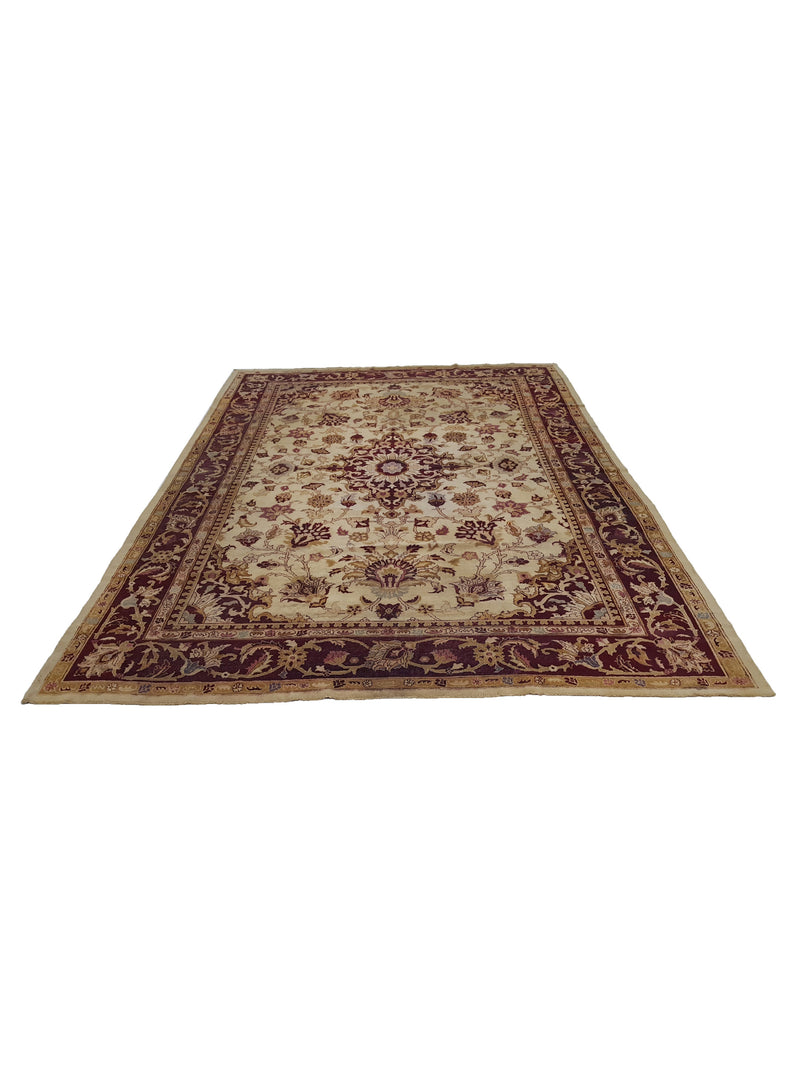 Fasa Antique Agra 33975 Gold Burgundy Traditional Antique Rug