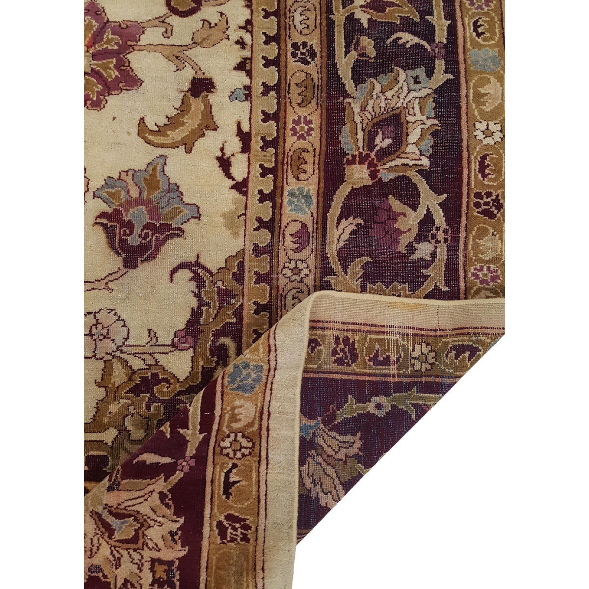 Fasa Antique Agra 33975 Gold Burgundy Traditional Antique Rug