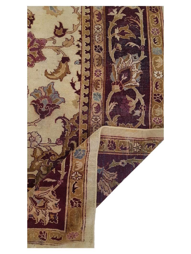 Fasa Antique Agra 33975 Gold Burgundy Traditional Antique Rug