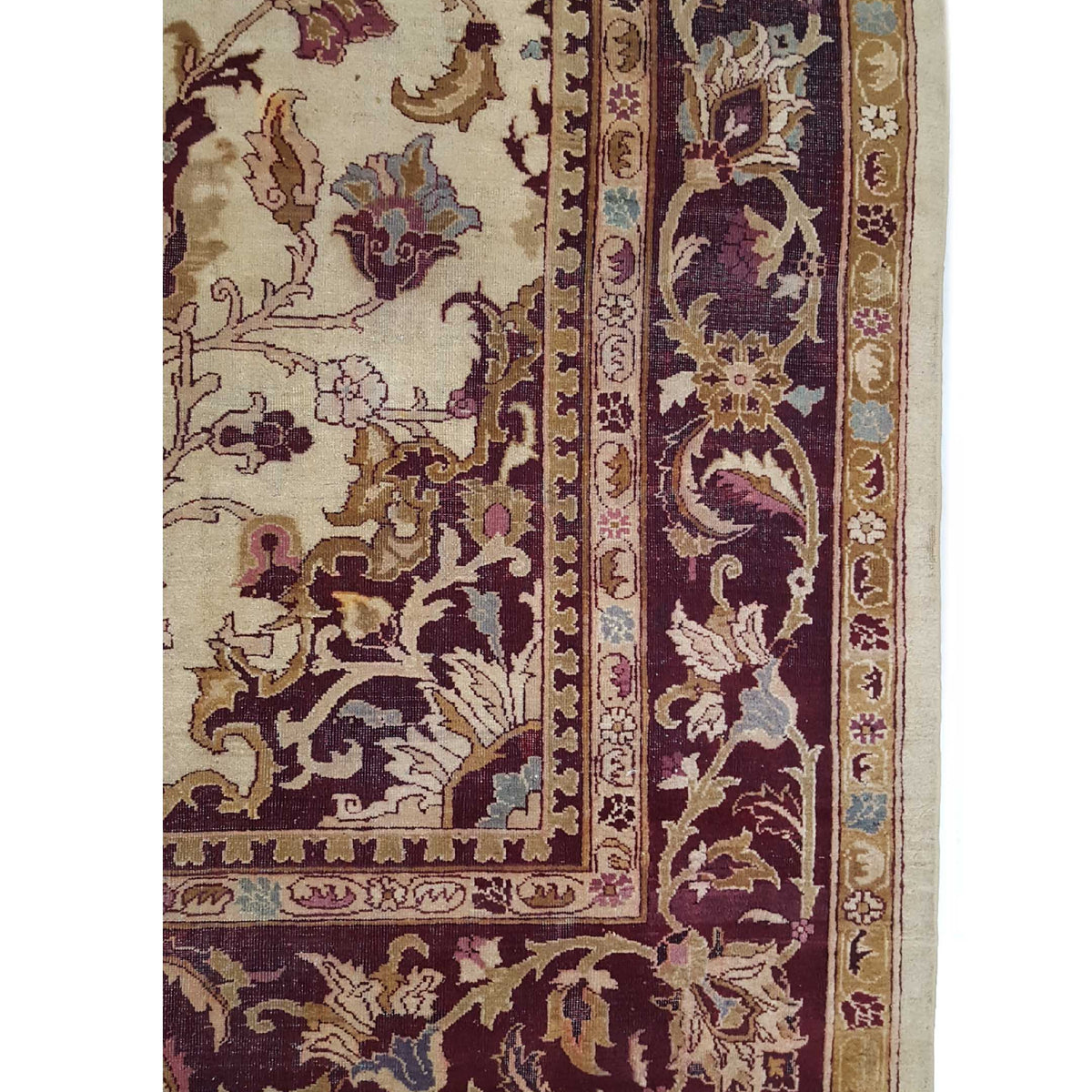 Fasa Antique Agra 33975 Gold Burgundy Traditional Antique Rug