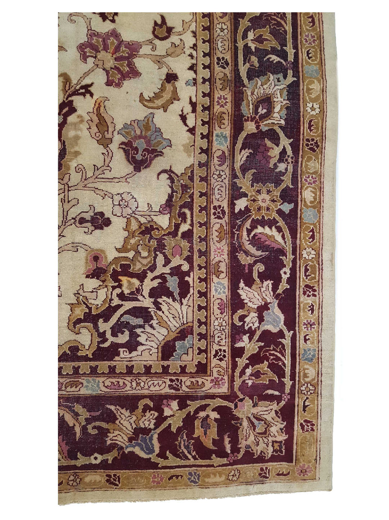 Fasa Antique Agra 33975 Gold Burgundy Traditional Antique Rug