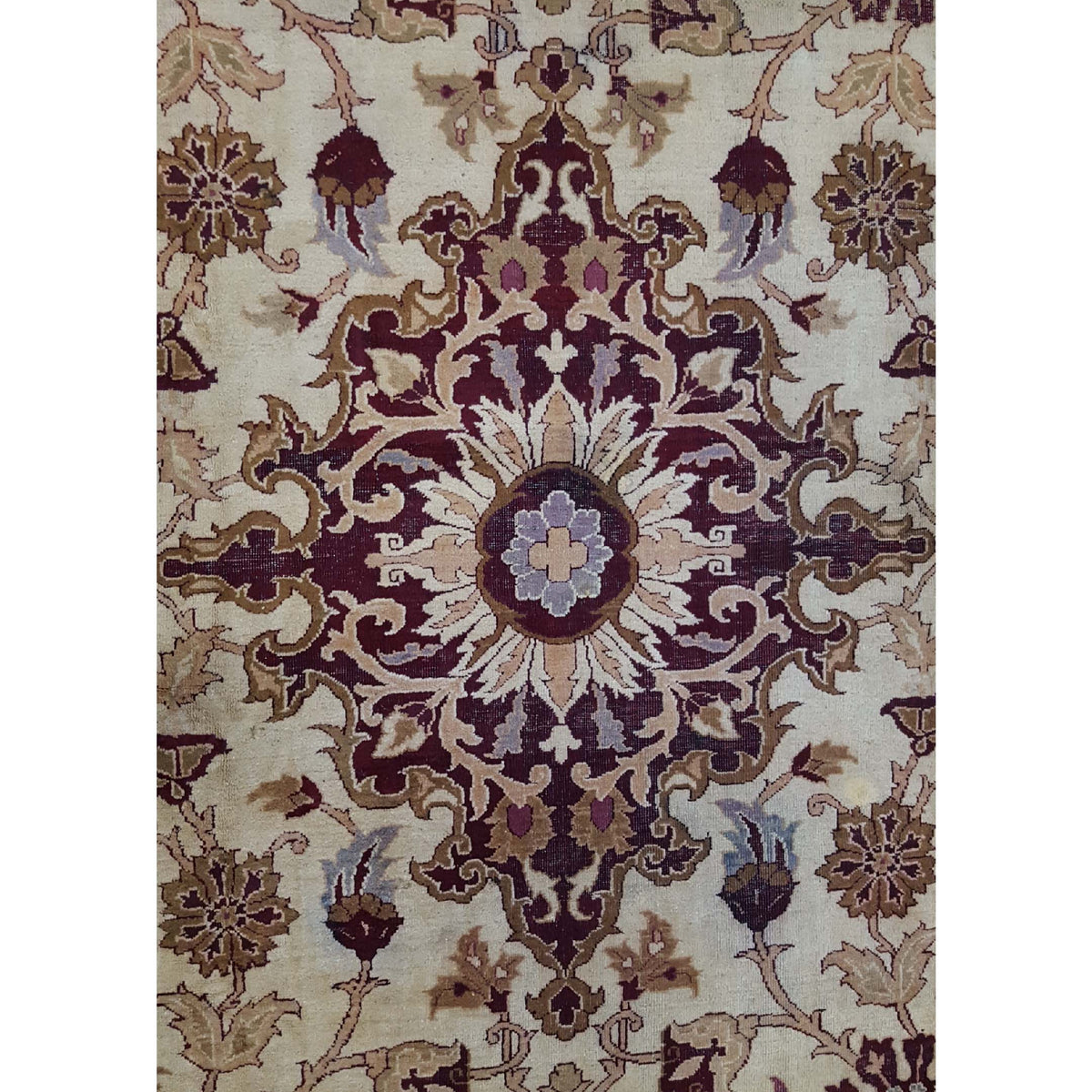 Fasa Antique Agra 33975 Gold Burgundy Traditional Antique Rug