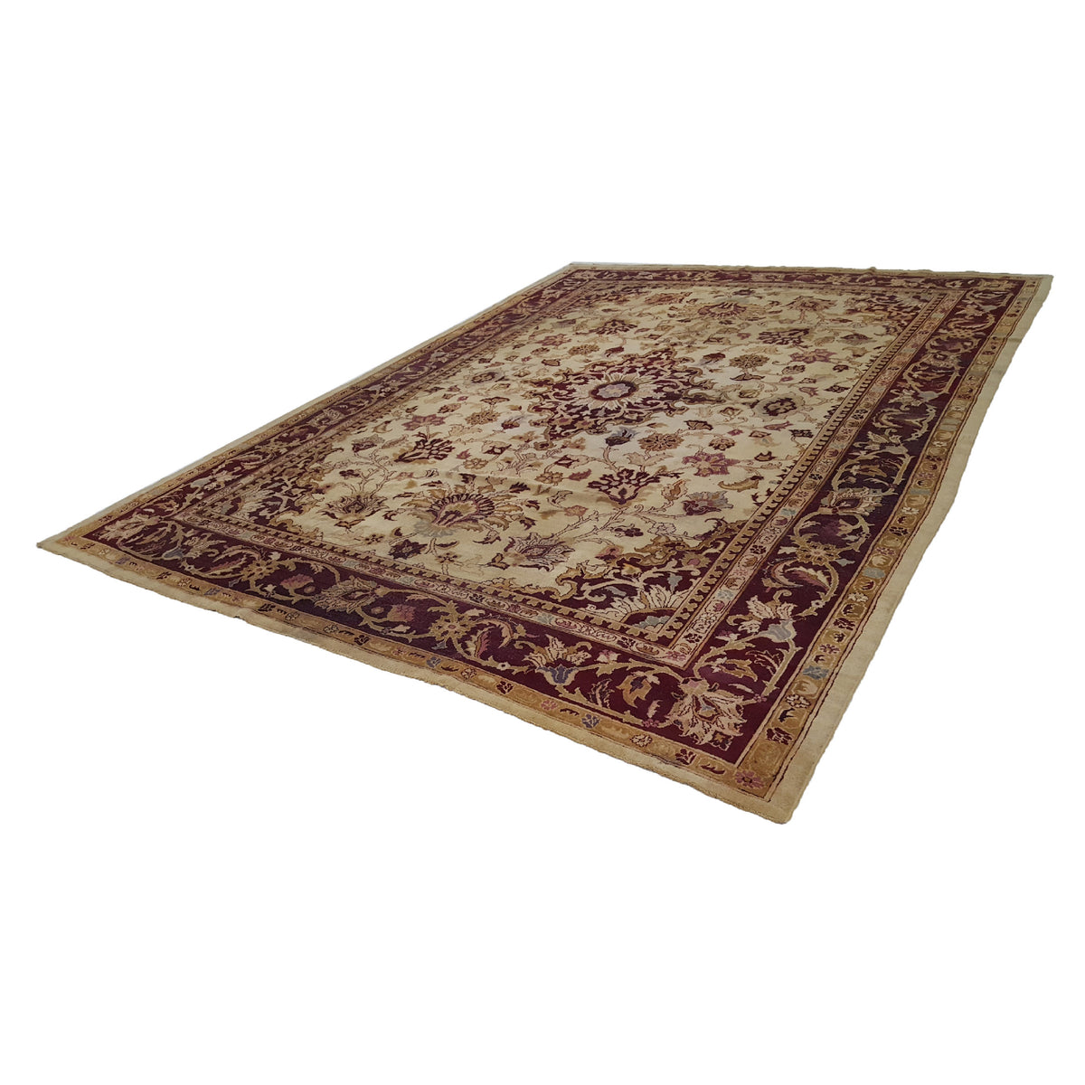 Fasa Antique Agra 33975 Gold Burgundy Traditional Antique Rug