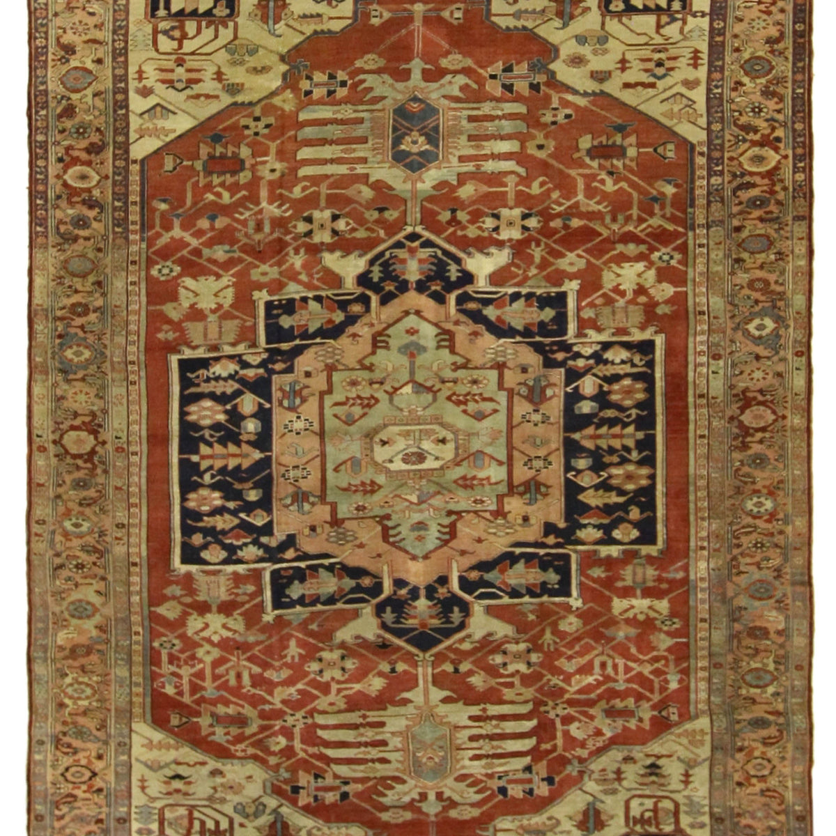 Fasa Antique Serapi  Rust Beige Traditional